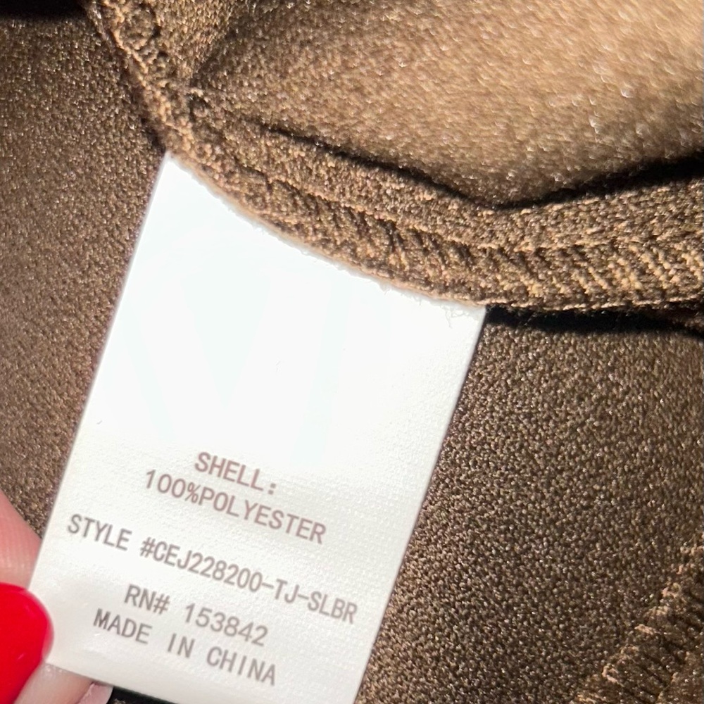 Melloday soft brown zip up jacket. New without tag. Small - Picture 5 of 6